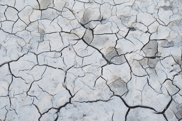 White cracked earth ground