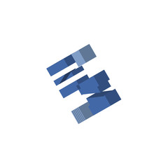NZ or ZN isometric right top view 3D icon