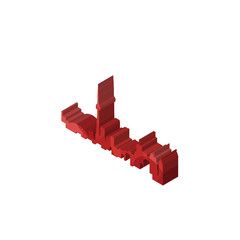 toronto sky isometric right top view 3D icon