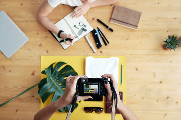Flat lay photography