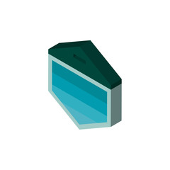 garage door isometric right top view 3D icon