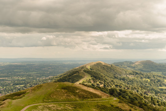 The view from the top of  the Malvern Hills