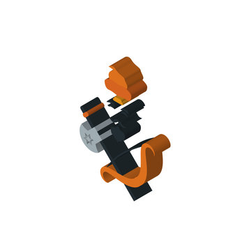 recommend clip art: brahmin isometric right top view 3D icon