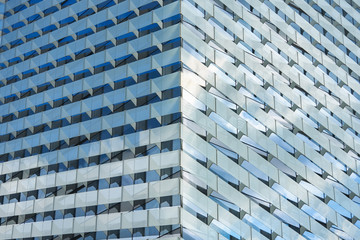 Seamless office building made of glass.