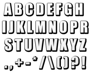 Alphabet with texture for presentation design