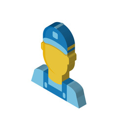 Clerk isometric right top view 3D icon