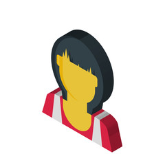 Clerk isometric right top view 3D icon