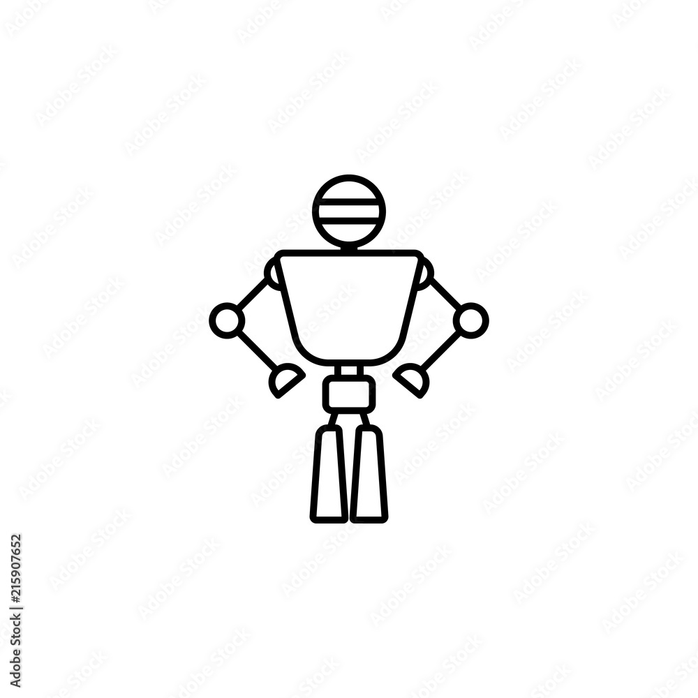 Poster robot icon. element of intelligence icon for mobile concept and web apps. thin line robot icon can b