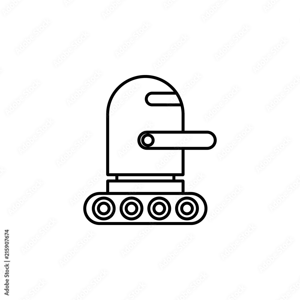 Poster robot icon. element of intelligence icon for mobile concept and web apps. thin line robot icon can b