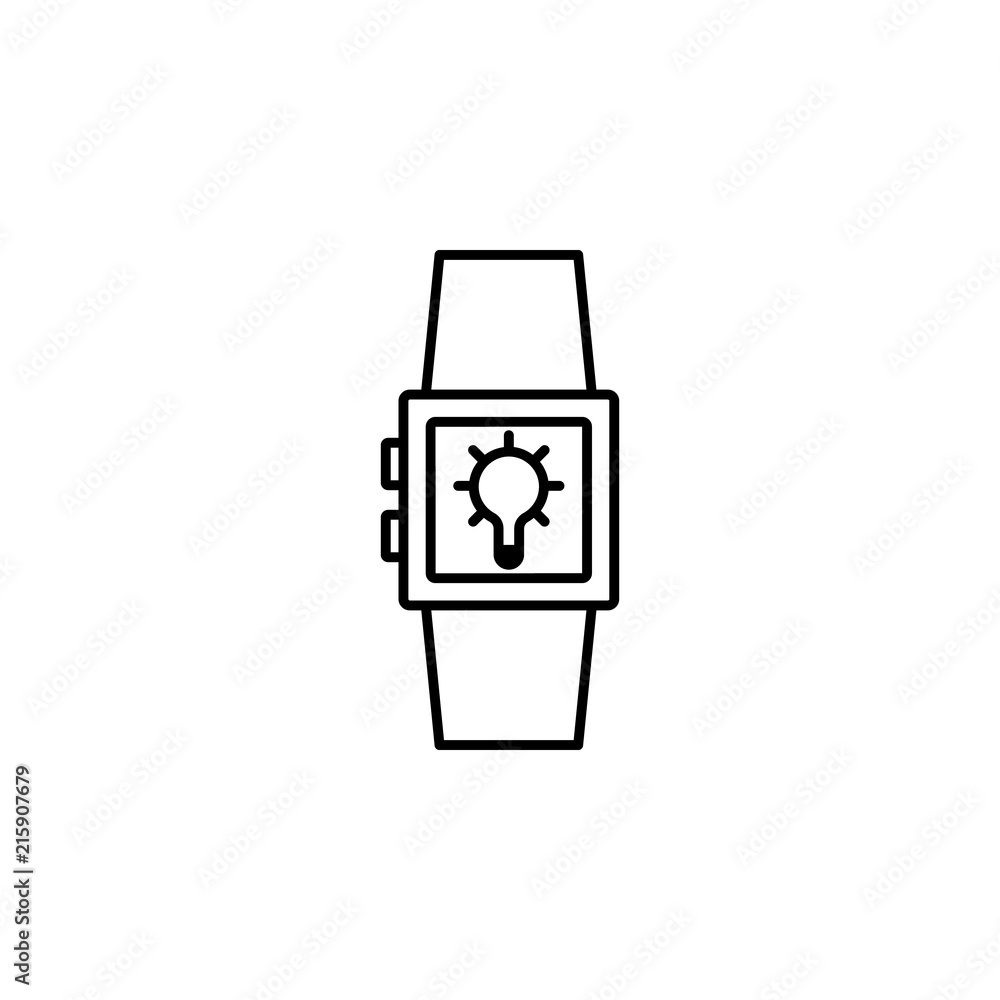 Poster smart watches icon. element of intelligence icon for mobile concept and web apps. thin line smart wa