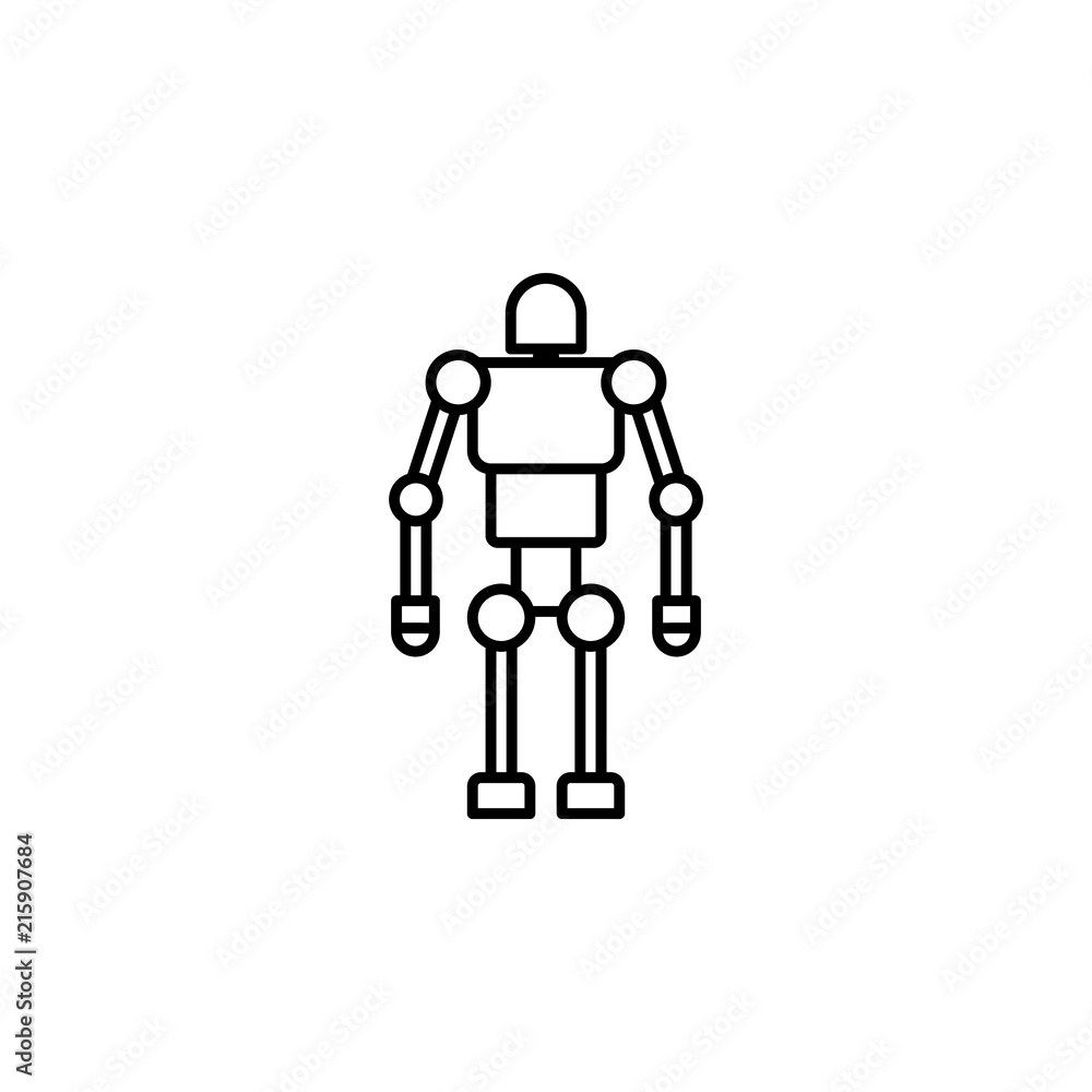 Poster robot icon. element of intelligence icon for mobile concept and web apps. thin line robot icon can b