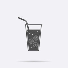 Lemonade icon isolated, detox vector. Modern simple flat drink sign. Business, internet concept. Tre