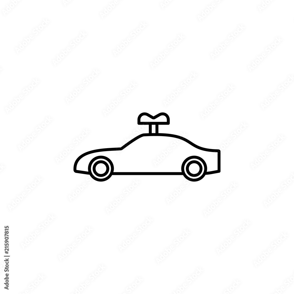 Poster mechanical car icon. element of intelligence icon for mobile concept and web apps. thin line mechani