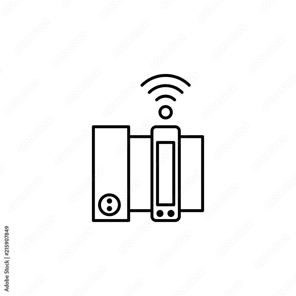 Poster signaling device icon. element of intelligence icon for mobile concept and web apps. thin line signa