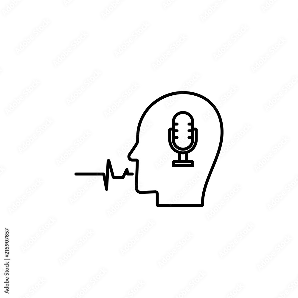 Poster digital sound icon. element of intelligence icon for mobile concept and web apps. thin line digital 