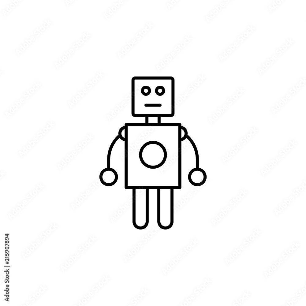 Poster robot icon. element of intelligence icon for mobile concept and web apps. thin line robot icon can b