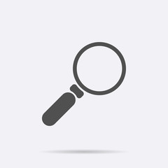 Gray Search icon isolated on background. Modern flat pictogram, business, marketing, internet concep