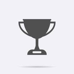 Trophy icon isolated on background. Modern flat pictogram, business, sport, internet concept. Trendy