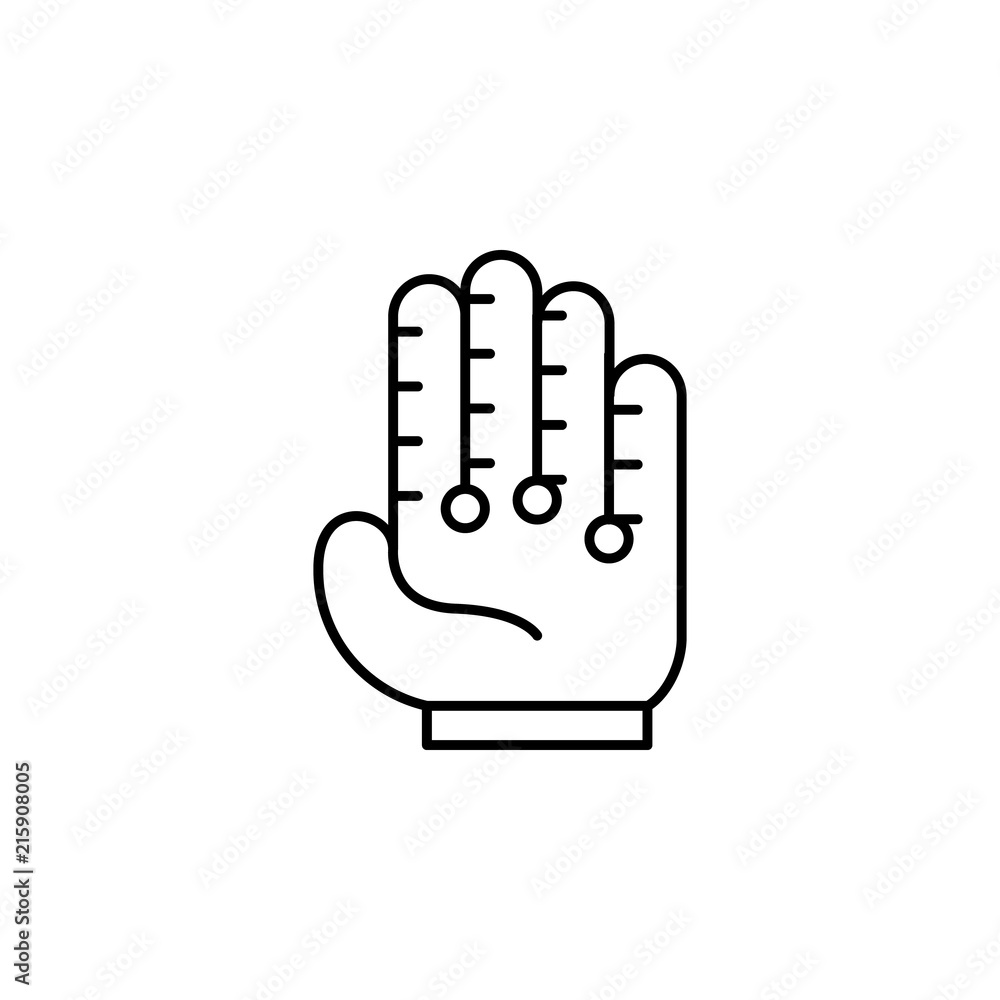 Poster virtual reality gloves icon. element of intelligence icon for mobile concept and web apps. thin line