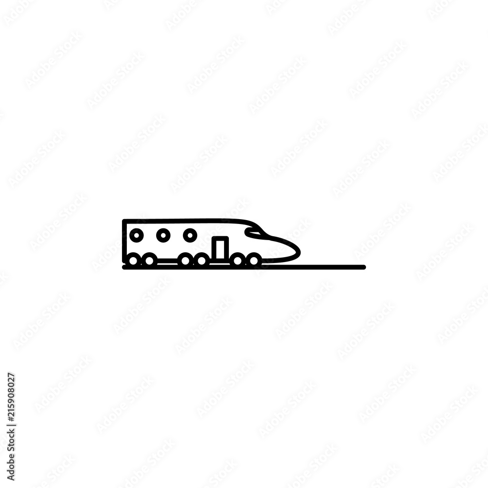 Poster high speed train icon. element of intelligence icon for mobile concept and web apps. thin line high 