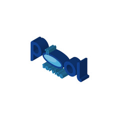 pool service isometric right top view 3D icon