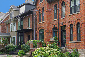 large old semi-detached houses