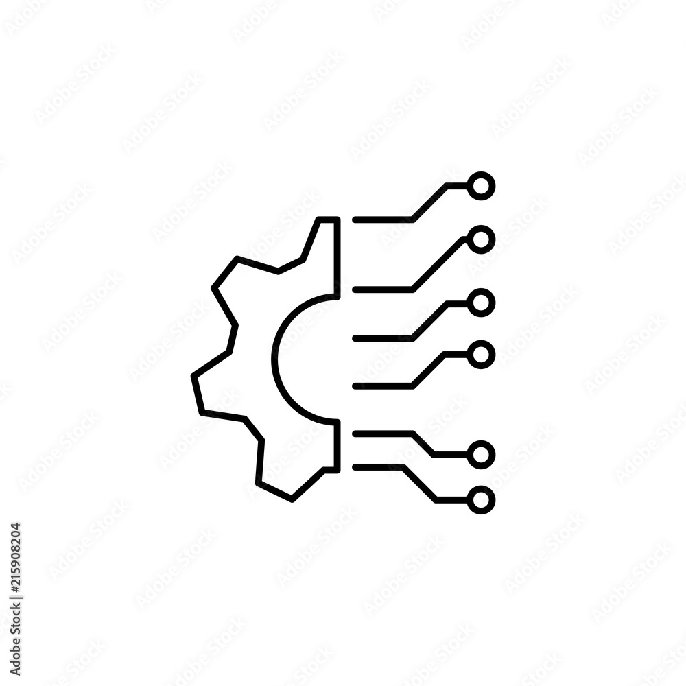 Poster digital equipment management icon. element of intelligence icon for mobile concept and web apps. thi