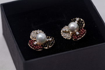 Gemstone stud earrings