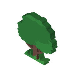 Tree isometric right top view 3D icon