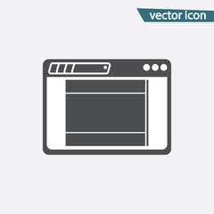Gray Landing Page icon isolated on background. Modern flat pictogram, business, marketing, internet 