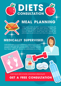 Vector medical poster for health diet