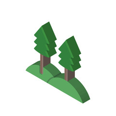 Trees isometric right top view 3D icon