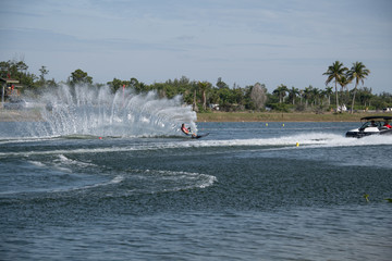 Waterskier on the lake