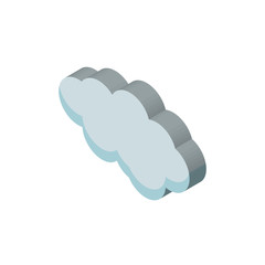 cloude isometric right top view 3D icon