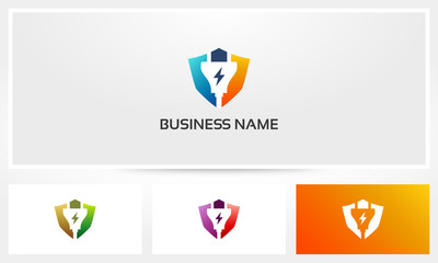 Power Plug Electric Shield Logo