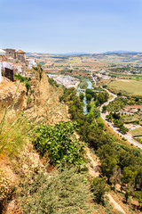 View over river