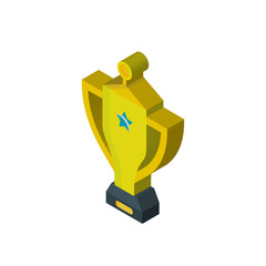 Trophy isometric right top view 3D icon