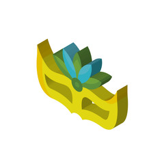 Eye mask isometric right top view 3D icon