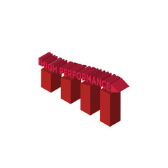 high performance isometric right top view 3D icon