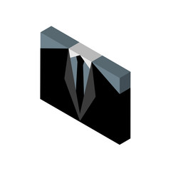 dress code isometric right top view 3D icon