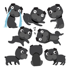 dog character vector design