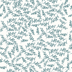 Rustic vector floral pattern in soft pastel color