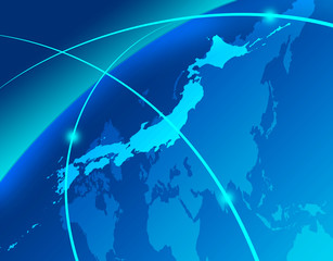 ビジネス背景　ビジネス　グローバル　世界地図　日本地図　ビジネスマン