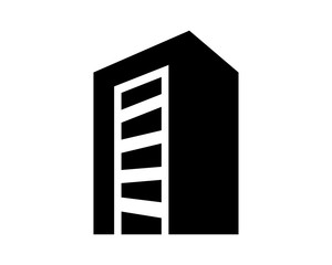 building silhouette tower skyscraper cityscape skyline image vector icon logo