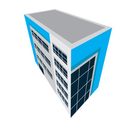 Isolated isometric apartment building icon