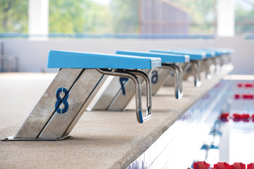 Swiming pool and jumping stand
