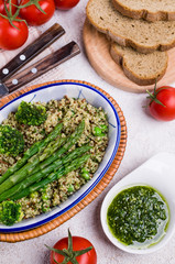 Vegetables with quinoa