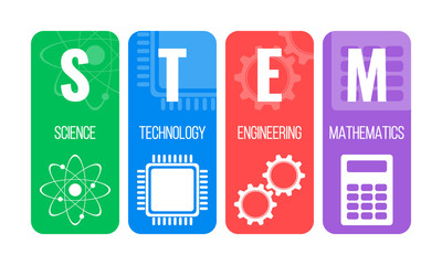 STEM - science, technology, engineering, mathematics. Education concept