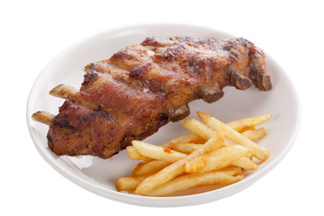 Pork bone with BBQ sauce