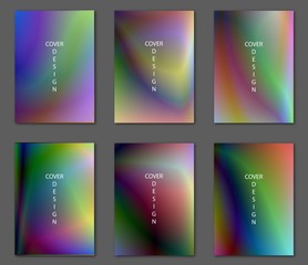 Rainbow covers design. Liquid iridescent color patterns. Melted fluids abstract background. Vector illustration, EPS10, A4 size. Placard, banner, booklet, flyer, brochure templates for design.
